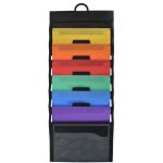 Organiseur mural suspendu pour dossiers, pr�sentoir mural pour magazines a4, en plastique pliable, avec ...