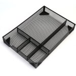 Alovez - organiseur de tiroir de bureau, tiroir en maille mtallique, grand 5 compartiments, ensemble ...