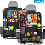 Organiseur de voiture 2 pi�ces en tissu oxford pour �viter les coups de pied, pour organisateur de si�ge ...