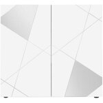 Oriana - rangement 2 portes finition blanc laqu� weiss avec s�rigraphies et miroirs