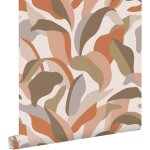Origin wallcoverings - papier peint feuilles tropicales terracotta, marron et beige - estahome Origin wallcoverings - papier peint feuilles tropicales terracotta, marron et beige - estahome