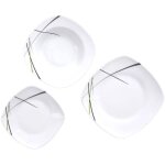 Orion service de table 18 pices porcelaine blanche design