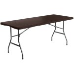 Orion91 - table pliante rectangulaire effet rotin 180x74x74cm o91