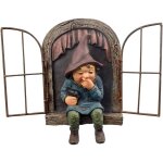 Ornements f�eriques de jardin, nain de jardin espi�gle voyeur r�sine d'accrochant la figurine accessoires ...