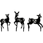 Ornements de nol chemines dcoration de jardin en mtal cerf renne piquets sculptures extrieur plancher ...