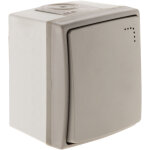 Bouton poussoir  voyant tanche ip55 - gris - orok zenitech