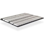 Ortho sommier � lattes en acier avec bande stabilisatrice noir 160x200 cm sans pieds