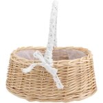 En osier corbeille de fruits avec poign�e corbeille � pain plateau de stockage panier saule tiss� panier ...