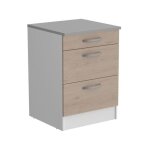 Sans marque - oslo meuble bas 3 tiroirs + plan - décor chene jackson - l 60 x p 60 x h 86 cm Sans marque - oslo meuble bas 3 tiroirs + plan - décor chene jackson - l 60 x p 60 x h 86 cm