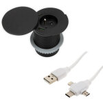 Otio - prise encastrable 16a et câble usb universel 3 sorties offert - zenitech Otio - prise encastrable 16a et câble usb universel 3 sorties offert - zenitech