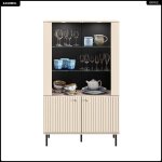 Otitec - armoire vitrine - h. 150 x l. 92 x p. 40 cm - kashmir