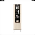 Otitec - armoire vitrine - h. 190 x l. 55 x p. 40 cm - kashmir