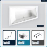 Otitec - baignoire asymétrique - 170 x 125 cm - gauche - avec habillage - pieds - vidage chrome - intima ... Otitec - baignoire asymétrique - 170 x 125 cm - gauche - avec habillage - pieds - vidage chrome - intima ...