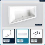 Otitec - baignoire asymétrique - 180 x 125 cm - gauche - avec tablier - pieds - vidage chrome - intima ... Otitec - baignoire asymétrique - 180 x 125 cm - gauche - avec tablier - pieds - vidage chrome - intima ...