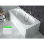 Otitec - baignoire rectangulaire blanche  encastrer + repose tte - 150 x 75 - vitae slim - blanc