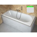 Otitec - baignoire rectangulaire blanche à encastrer + repose tête - 160 x 75 - intrica slim - blanc Otitec - baignoire rectangulaire blanche à encastrer + repose tête - 160 x 75 - intrica slim - blanc