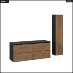 Otitec - ensemble de meubles sous vasque - 120 cm - avec plan - colonne - m�rk