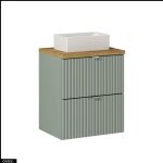 Otitec - meuble sous vasque - 50 cm - avec plan - vasque à poser - roseau Otitec - meuble sous vasque - 50 cm - avec plan - vasque à poser - roseau