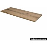 Plan de vasque en bois chne coast evoke l. 120 x p. 46 x h. 2, 5 - chne de coast evoke