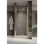 Otitec - porte de douche pliante droite 120 cm doré cuba gold - doré Otitec - porte de douche pliante droite 120 cm doré cuba gold - doré