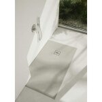Otitec - receveur de douche en acrylique gris ciment structure en pierre rectangulaire + siphon extraplat ... Otitec - receveur de douche en acrylique gris ciment structure en pierre rectangulaire + siphon extraplat ...