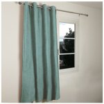 Secodir - ottawa - rideau thermique occultant jacquard 140x180 cm coloris - vert d'eau