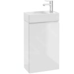 Oudee - meuble avec lave - mains, 40x68x22 cm, blanc brillant 50002s40 - kielle
