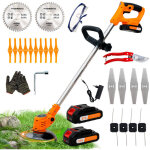 Outigo ? d�broussailleuse � batterie 21v avec 2 batteries 2. 0ah ? moteur sans balais 11 000 tr / min ...