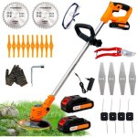 Outigo ? d�broussailleuse � batterie 21v avec 2 batteries 2. 0ah ? moteur sans balais 11 000 tr / min ...