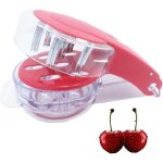 Outil d�noyauteur de cerises, d�noyauteur de cerises avec tige et r�cipient en acier inoxydable, extracteur ...