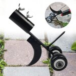 Outil de dsherbage 2 en 1 avec roues pour dsherber les mauvaises herbes, outil de dsherbage pour jardin, ...