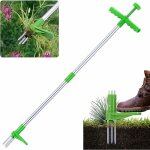 Outil de d�sherbage manuel en acier inoxydable avec 3 griffes, outil de jardinage extracteur de pissenlit, ...