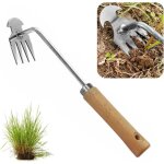 Outil de d�sherbage manuel, outil pour desherber, arracheuse de mauvaises herbes, d�sherbeur � dents ...