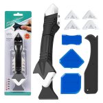Outils de l'enlève joint 3 en 1, silicone grattoir, kit lisseur joints silicone grattoir à coulis, avec ... Outils de l'enlève joint 3 en 1, silicone grattoir, kit lisseur joints silicone grattoir à coulis, avec ...