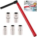 Outil pour l'installation de robinets 8 - 12 mm, cl  robinet, robinet d'vier cl, rouge - sollbry