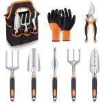 Outils de jardinage, 8 pi�ces ensemble d'outils de jardin avec sac de rangement, r�teaux, transplanter, ...