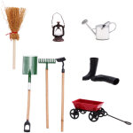 Outils de jardinage miniatures pour maison de poup�e (�chelle 1:12), jouets et accessoires de d�coration ...