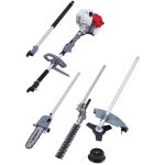 Outils de jardin multifonction thermique 4 en 1 taille haie + lagueuse + dbroussailleuse (lame et bobine) ...