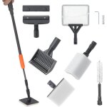 Outils de nettoyage d'aquarium 6 en 1 avec long manche tlescopique, grattoir, filet de pche, brosse ...