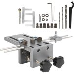 Kit de gabarit de positionnement 6 / 8 / 10mm 3 - in - 1, 3 trous localisateur d'outils de menuiserie ...