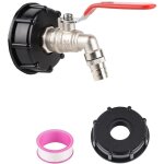 Outile - vanne laiton + raccord s60x6 pour cuve ibc + ruban ptfe Outile - vanne laiton + raccord s60x6 pour cuve ibc + ruban ptfe