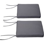 Outsunny lot de 2 coussins de chaise de jardin coussin chaise ext�rieur coussins d'assise d�houssables ...