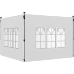 Lot de 2 parois lat�rales pour tonnelle 3 x 3 m ou 3 x 4 m - b�ches de barnum 295 x 195 cm blanc