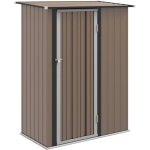 Outsunny - abri de jardin - remise pour outils - cabanon porte verrouillable - dim. 142l x 84l x 189h ...