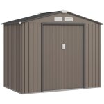 Outsunny - abri de jardin - remise pour outils - cabanon porte verrouillable - dim. 213l x 130l x 185h ...