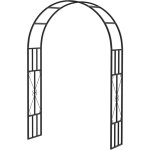 Arche de jardin arche � rosiers style fer forg� dim. 150l x 40l x 223h cm m�tal �poxy noir