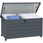 Outsunny - coffre de jardin grande taille 311l verrouillable - roulettes, poign�es, v�rins gaz - acier ...