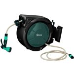 Dvidoir mural enrouleur automatique pivotant 180 tuyau 30 + 2 m avec lance arrosage 7 modes support ...