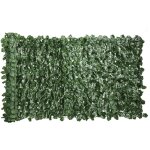 Haie artificiel brise - vue dcoration rouleau 3l x 1h m feuillage raliste anti - uv vert fonc