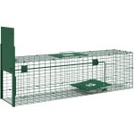 Outsunny - piège de capture pour petits animaux type lapin rat - entrée, poignée - dim. 100l x 25l x ... Outsunny - piège de capture pour petits animaux type lapin rat - entrée, poignée - dim. 100l x 25l x ...